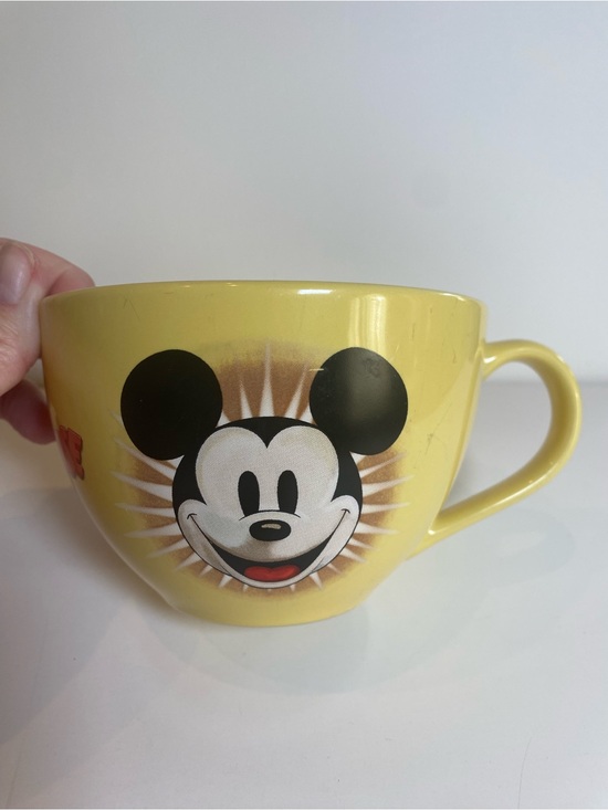 Disney Other - Disney Yellow Ceramic Mug with Classic Mickey Face